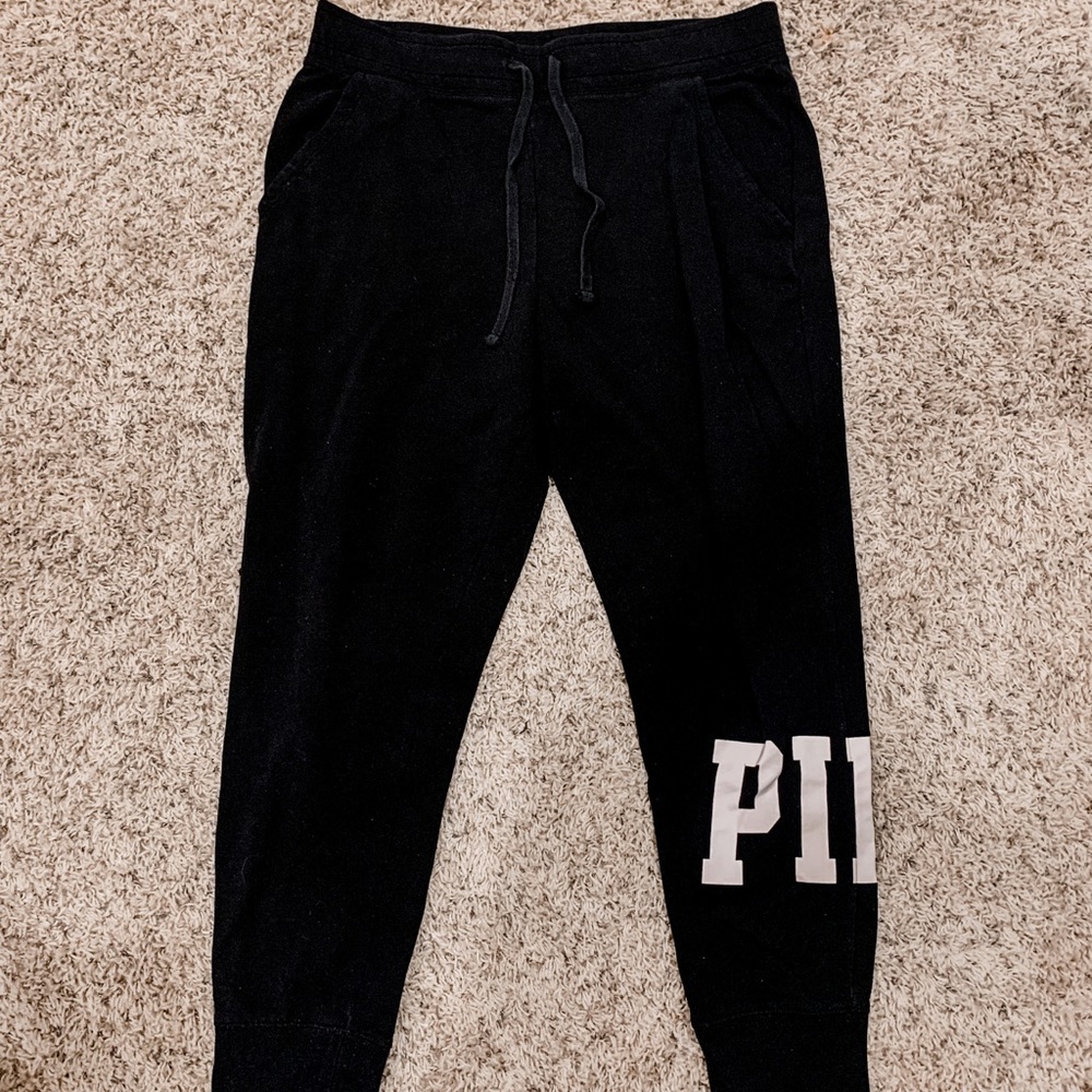 Pink, black joggers